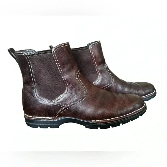 Cole Haan Brown Leather Chelsea Ankle Boot Mens Size 10M Pull On Casual Nikeair - Picture 10 of 11